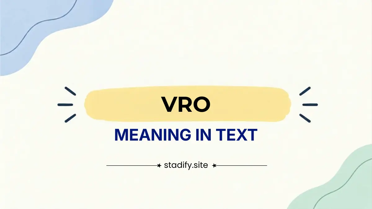 Vro meaning in text